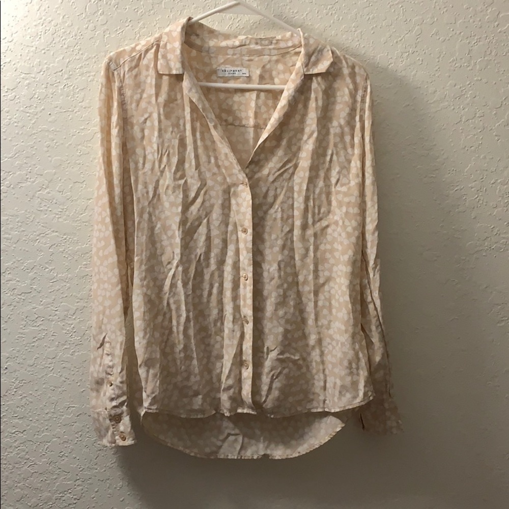 Equipment heart silk blouse medium